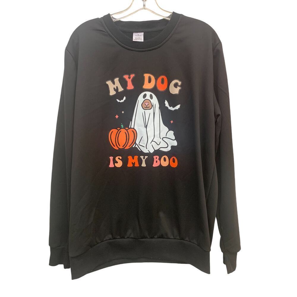 MY DOG IS MY BOO Sweatshirt SZ M‎